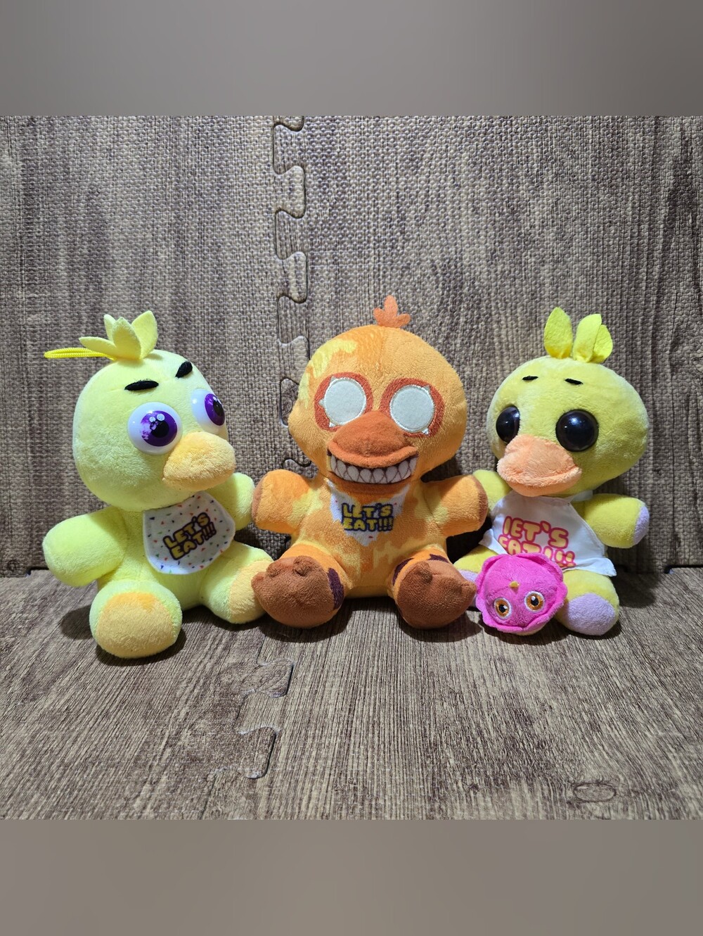 FNAF Plush Lot of 3 Authentic Funko - Jack-O-Chica, Toy Chica, Classic Chica